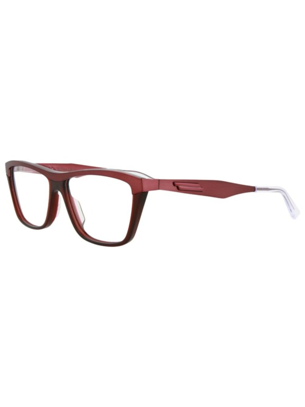 New Bottega Veneta Women's Eyeglasses Cat Eye Metal Frame Unisex Burgundy